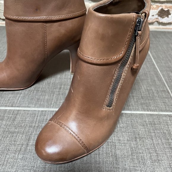 plenty by tracy reese Natalya High Heel Brown Bootie Ankle Boot Nib 8 38.5 - Picture 2 of 13